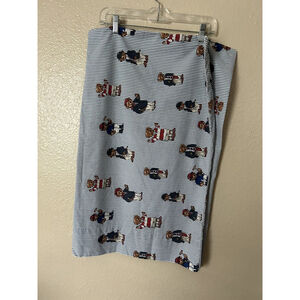 Vintage 1990’s Ralph Lauren Polo Bear Striped Pillowcase Standard Size 2